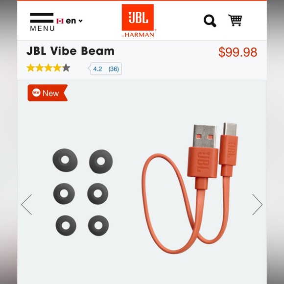 [SOLD] NEW JBL Vibe Beam wireless Bluetooth earbuds - Picture 6 of 8